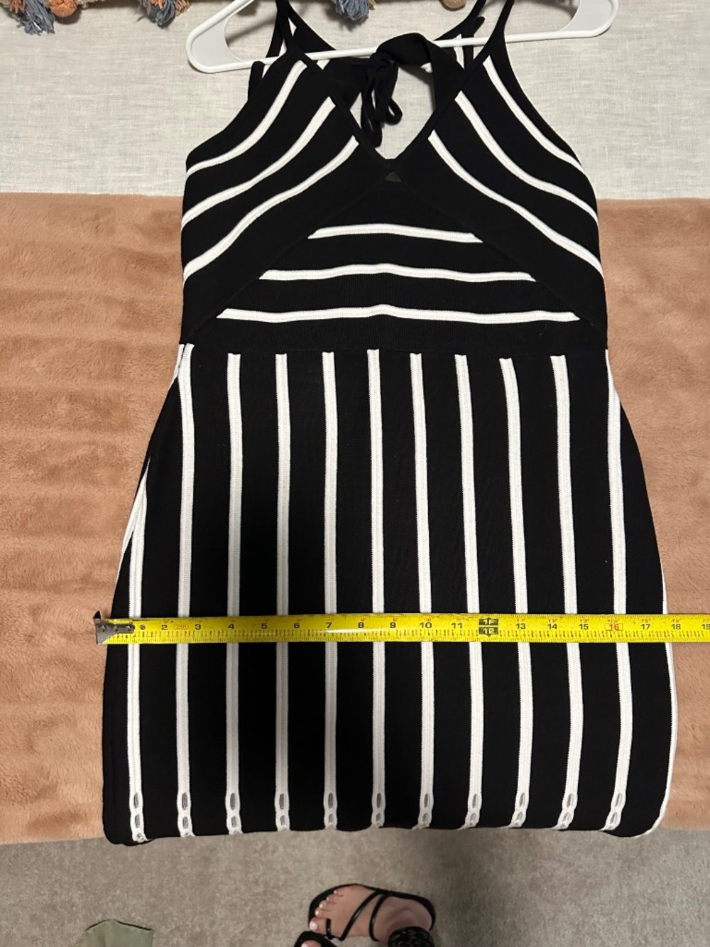 White House Black Market Halter Sweater Dress with Fringe - Picture 10 of 10
